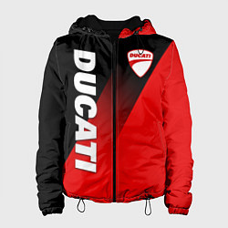 Куртка с капюшоном женская DUCATI RED DEVIL MOTOCYCLE, цвет: 3D-черный