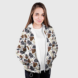 Куртка с капюшоном женская Лабрадор Labrador Retriever, цвет: 3D-белый — фото 2