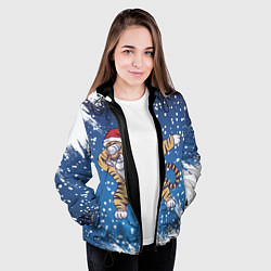 Куртка с капюшоном женская ГОД ТИГРА 2022 DUB ТИГР, цвет: 3D-черный — фото 2