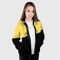 Куртка с капюшоном женская Бегущий за велосипедом, цвет: 3D-черный — фото 2