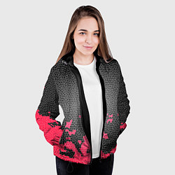 Куртка с капюшоном женская Угольная черепица, цвет: 3D-черный — фото 2