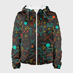 Женская куртка Геометрическая Абстракция Частицы