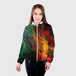 Куртка с капюшоном женская Цветной разряд, цвет: 3D-белый — фото 2