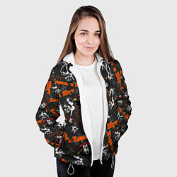 Куртка с капюшоном женская КОРОЛЬ И ШУТ РУССКИЙ РОК УЗОР, цвет: 3D-белый — фото 2