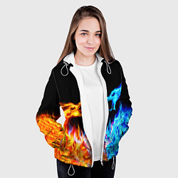 Куртка с капюшоном женская FIRE DRAGONS ОГНЕННЫЕ ДРАКОНЫ, цвет: 3D-белый — фото 2