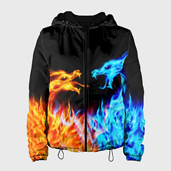 Куртка с капюшоном женская FIRE DRAGONS ОГНЕННЫЕ ДРАКОНЫ, цвет: 3D-черный