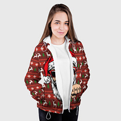 Куртка с капюшоном женская Bad Santa Плохой Санта, цвет: 3D-белый — фото 2