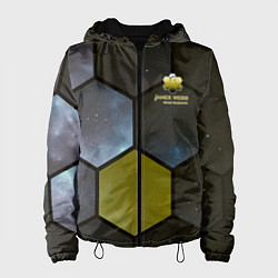 Куртка с капюшоном женская JWST space cell theme, цвет: 3D-черный