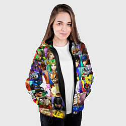 Куртка с капюшоном женская SUPER SMASH ALL HEROES СУПЕР СМАШ БРОС, цвет: 3D-черный — фото 2