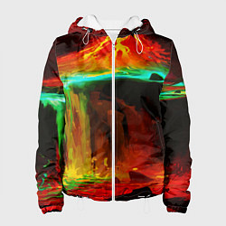 Куртка с капюшоном женская Кратер Вулкана, цвет: 3D-белый