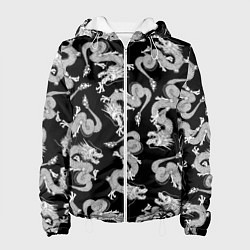 Куртка с капюшоном женская Драконыdragon, цвет: 3D-белый