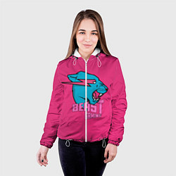 Куртка с капюшоном женская Mr Beast Gaming Full Print Pink edition, цвет: 3D-белый — фото 2