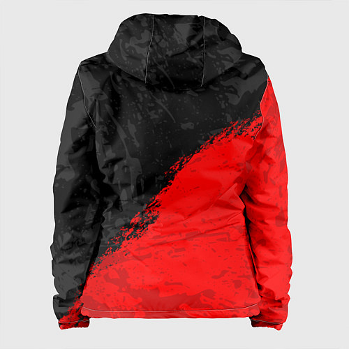 Женская куртка DOTA 2 RED LOGO, БРЫЗГИ КРАСОК / 3D-Белый – фото 2