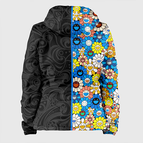 Женская куртка Такаси Мураками Иероглифами / 3D-Черный – фото 2