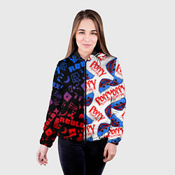 Куртка с капюшоном женская ROBLOX x POPPY PLAYTIME РОБЛОКС ПОППИ ПЛЕЙТАЙМ, цвет: 3D-черный — фото 2