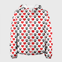 Куртка с капюшоном женская Четвероногий Любимец, цвет: 3D-белый