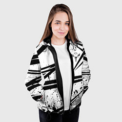 Куртка с капюшоном женская Токийские мстители - Геометрия, цвет: 3D-черный — фото 2