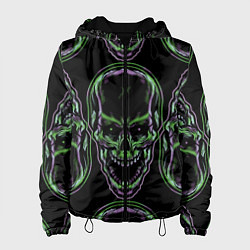 Куртка с капюшоном женская Skulls vanguard pattern 2077, цвет: 3D-черный