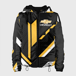 Куртка с капюшоном женская CHEVROLET GEOMETRY LINES SPORT, цвет: 3D-черный