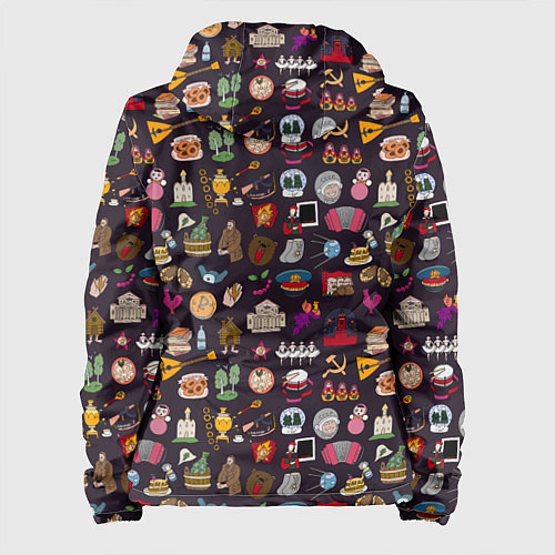 Женская куртка Российская история и русская культура паттерн / 3D-Белый – фото 2