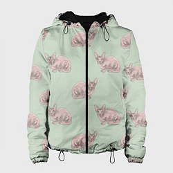 Женская куртка Сфинкс коты паттерн