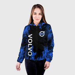 Куртка с капюшоном женская VOLVO, ВОЛЬВО СИНИЙ ОГОНЬ, цвет: 3D-черный — фото 2