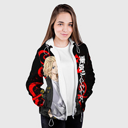 Куртка с капюшоном женская МАЙКИ И ТАТУ ДРАКЕНА RED, цвет: 3D-белый — фото 2