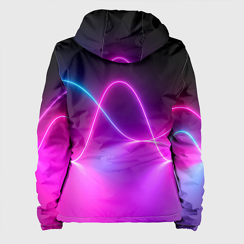 Женская куртка Лучи света pink theme / 3D-Белый – фото 2