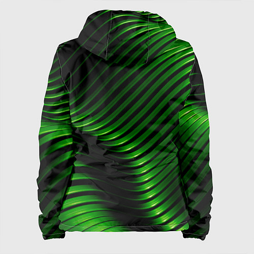 Женская куртка Волны изумрудного металла / 3D-Белый – фото 2