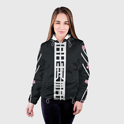 Куртка с капюшоном женская ЧЕРНЫЕ ДРАКОНЫ BLACK DRAGON, цвет: 3D-белый — фото 2