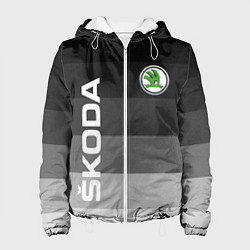 Куртка с капюшоном женская SKODA, ШКОДА ГРАДИЕНТ, цвет: 3D-белый