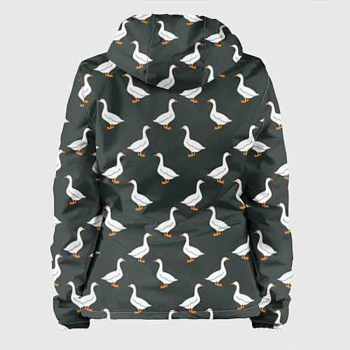 Женская куртка Гуси паттерн / 3D-Белый – фото 2