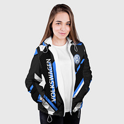 Куртка с капюшоном женская VOLKSWAGEN GEOMETRY SPORT, цвет: 3D-белый — фото 2