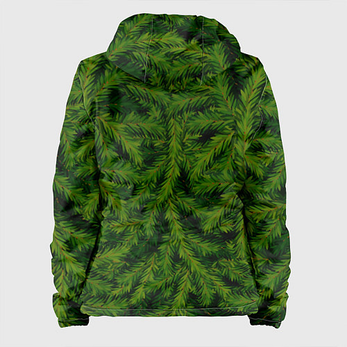 Женская куртка Текстура Ели Елка Паттерн / 3D-Черный – фото 2