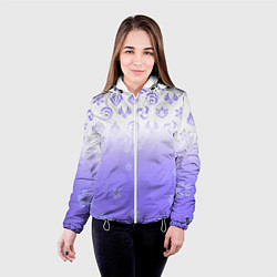 Куртка с капюшоном женская GENSHIN IMPACT SYMBOL PATTERN SAKURA САКУРА, цвет: 3D-белый — фото 2