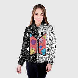 Куртка с капюшоном женская Permission To Dance SPLIT BT21, цвет: 3D-черный — фото 2