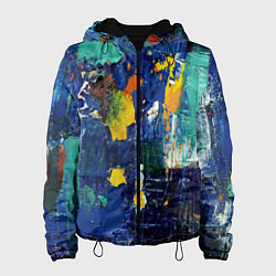 Куртка с капюшоном женская КРАСКА PAINT, цвет: 3D-черный