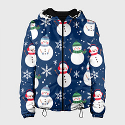 Куртка с капюшоном женская НОВЫЙ ГОД 2022 ПАТТЕРН, цвет: 3D-черный