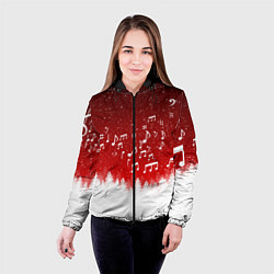 Куртка с капюшоном женская МУЗЫКАЛЬНАЯ НОВОГОДНЯЯ НОЧЬ 2022 НОВЫЙ ГОД, цвет: 3D-черный — фото 2