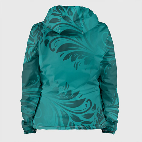 Женская куртка Малахитовые листья / 3D-Белый – фото 2