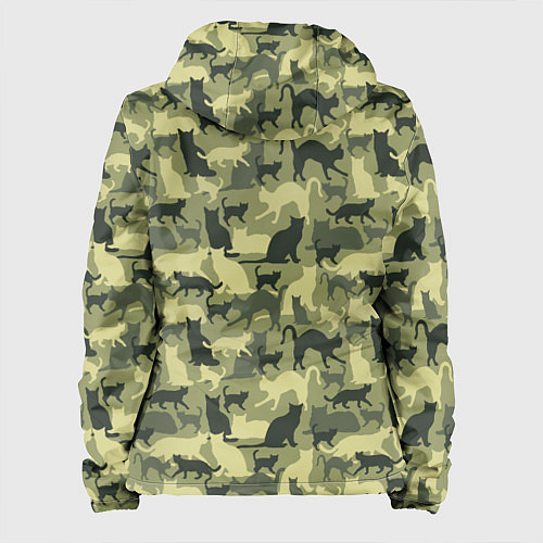 Женская куртка Камуфляж из Кошек / 3D-Черный – фото 2
