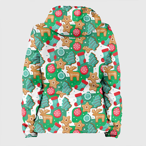 Женская куртка Новогодние печеньки / 3D-Черный – фото 2