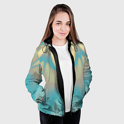 Куртка с капюшоном женская Летнее солнце Абстракция 541-251-w1 Дополнение, цвет: 3D-черный — фото 2