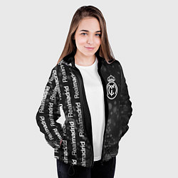 Куртка с капюшоном женская РЕАЛ МАДРИД Частицы, цвет: 3D-черный — фото 2
