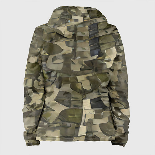 Женская куртка Игровой камуфляж / 3D-Белый – фото 2
