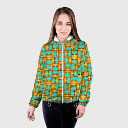 Куртка с капюшоном женская GEOMETRY DASH CLASSIC FACE PATTERN КЛАССИКА, цвет: 3D-белый — фото 2