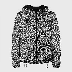Куртка с капюшоном женская Сперматозоиды, цвет: 3D-черный