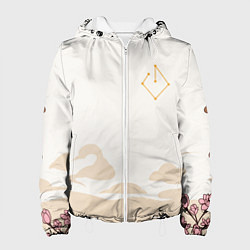 Куртка с капюшоном женская ДЖУН ЛИ МОТИВЫ ГЕО АРХОНТ, цвет: 3D-белый