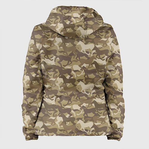 Женская куртка Бегущие Дикие Лошади / 3D-Черный – фото 2