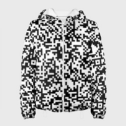 Куртка с капюшоном женская Стиль QR код, цвет: 3D-белый